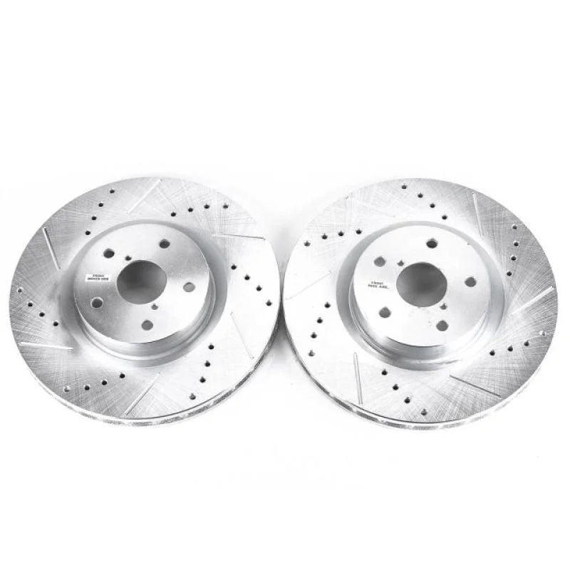 PowerStop Front Evolution Drilled & Slotted Rotors - Main Product View