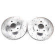 Load image into Gallery viewer, PowerStop Front Evolution Drilled &amp; Slotted Rotors - Pair fits 2005-2015 Toyota Tacoma - Main Product View