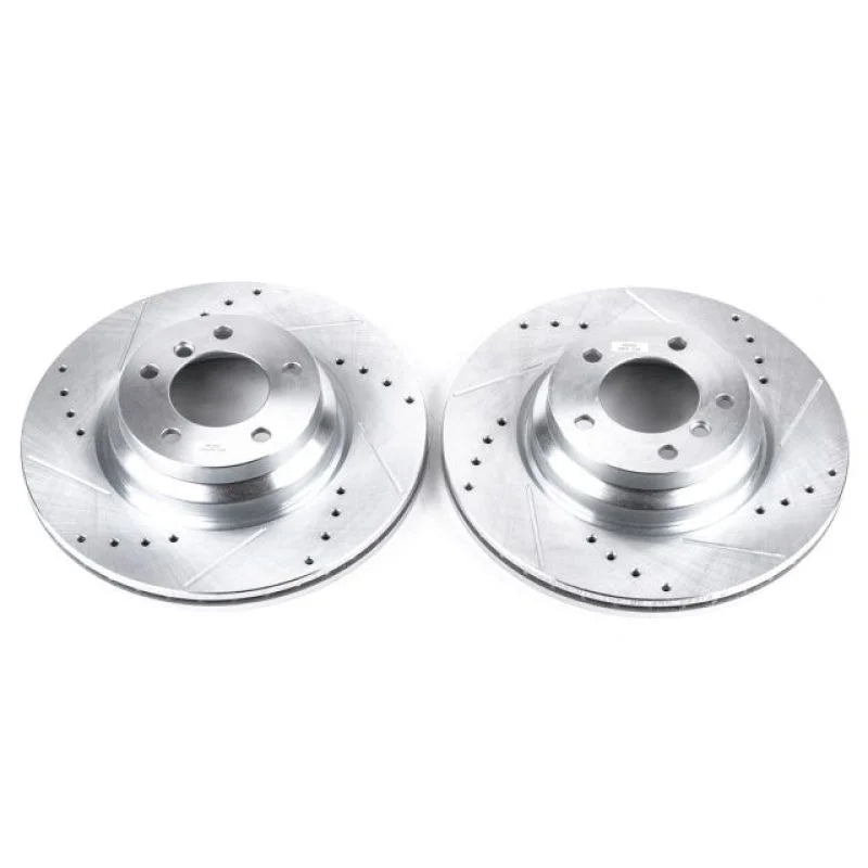 PowerStop Front Evolution Drilled & Slotted Rotors - Pair fits 2006 BMW 330I / 2006 BMW 330XI - Main Product View