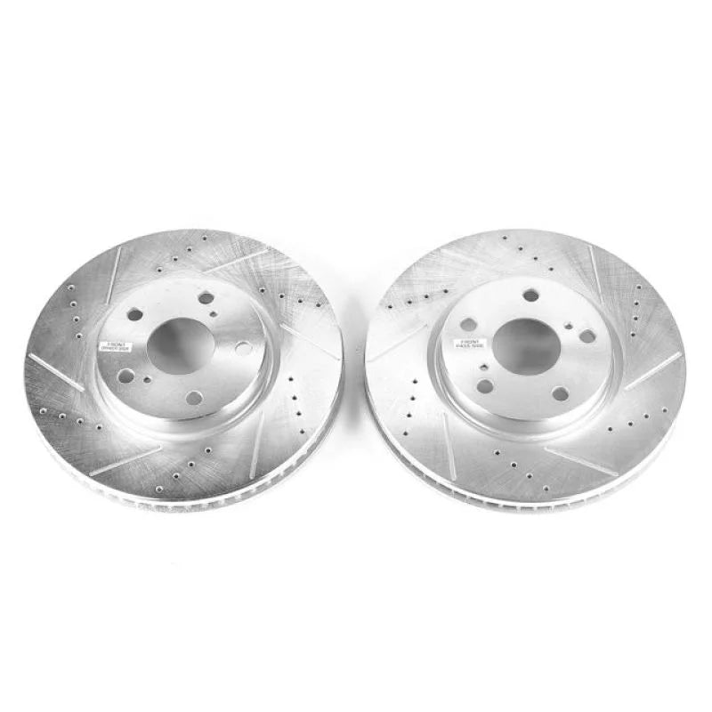 PowerStop Front Evolution Drilled & Slotted Rotors - Pair fits 2006 Lexus GS300 / 2009-2015 Lexus IS250 - Main Product View