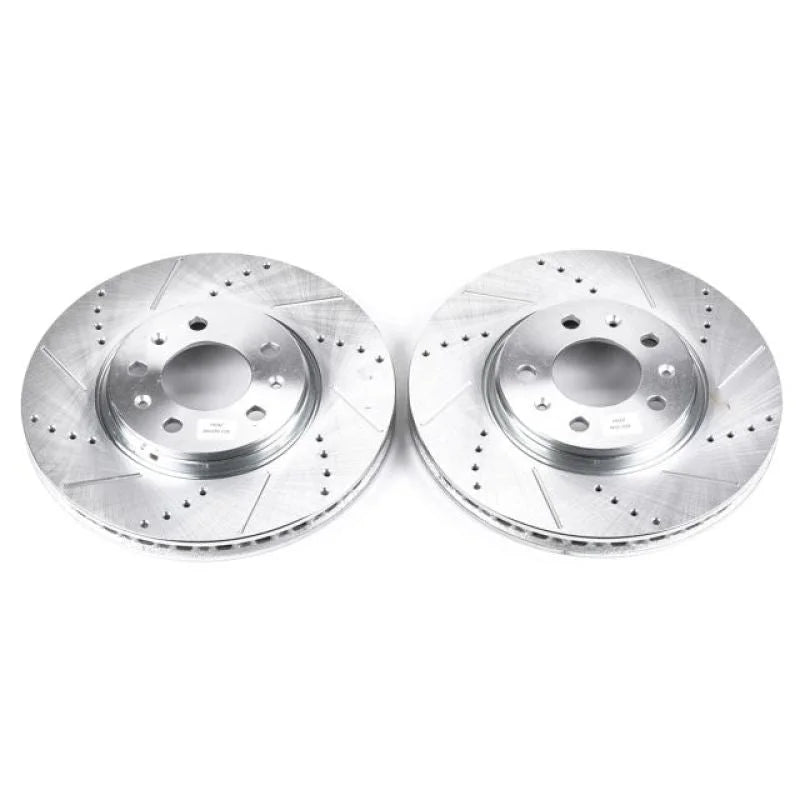 PowerStop Front Evolution Drilled & Slotted Rotors - Main Product View