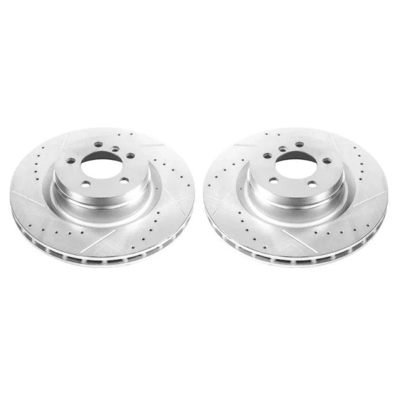 PowerStop Front Evolution Drilled & Slotted Rotors - Pair fits 2006-2012 Land Rover Range Rover - Main Product View