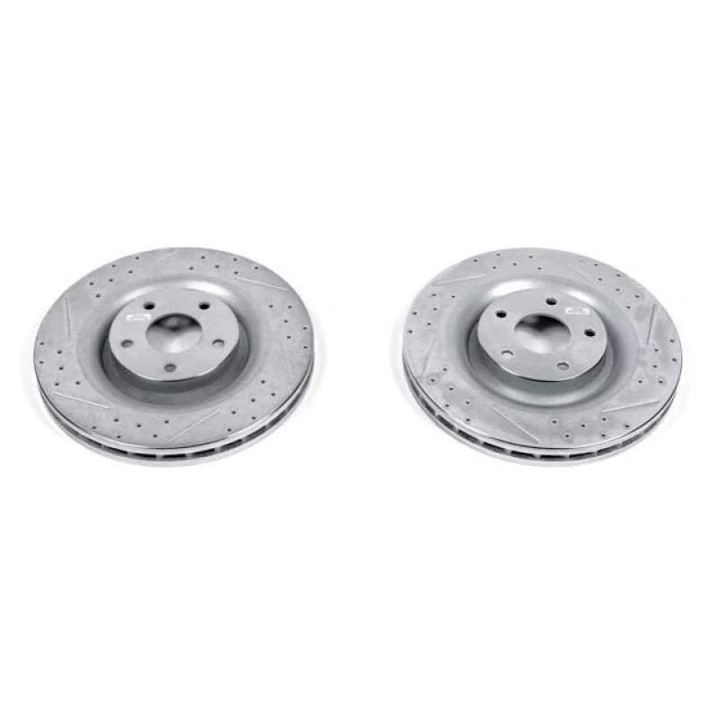 PowerStop Front Evolution Drilled & Slotted Rotors - Pair fits 2006-2013 Chevrolet Corvette - Main Product View