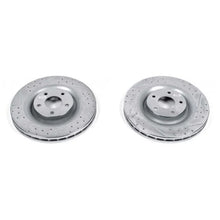 Load image into Gallery viewer, PowerStop Front Evolution Drilled &amp; Slotted Rotors - Pair fits 2006-2013 Chevrolet Corvette - Main Product View