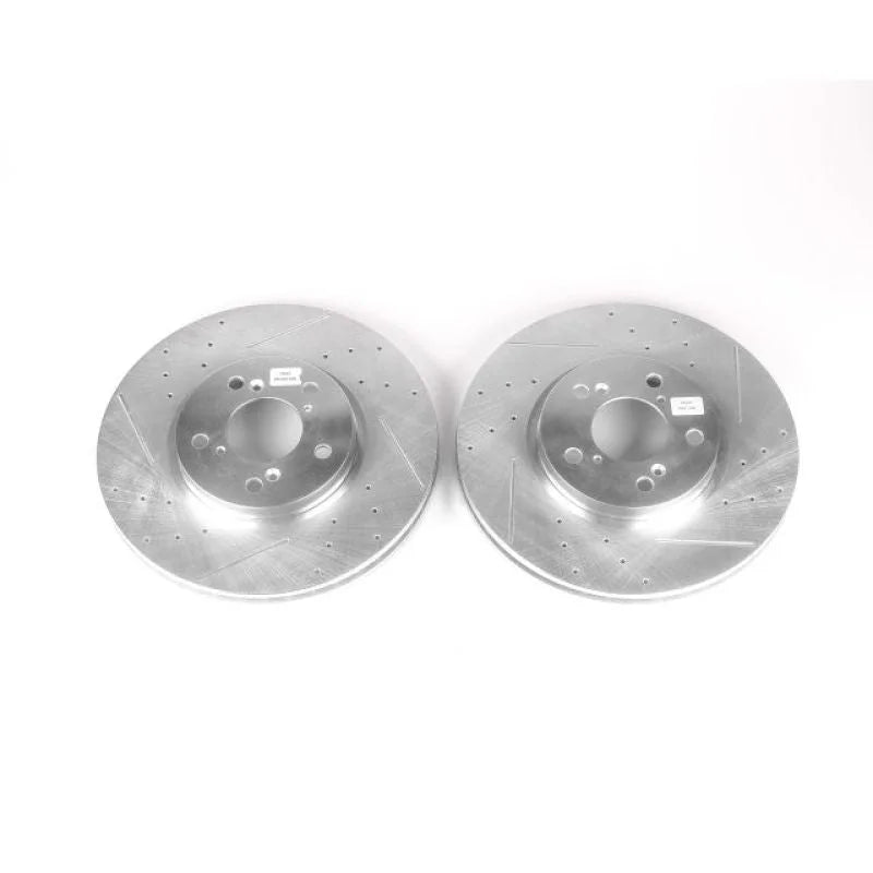 PowerStop Front Evolution Drilled & Slotted Rotors - Pair fits 2006-2014 Honda Ridgeline - Main Product View