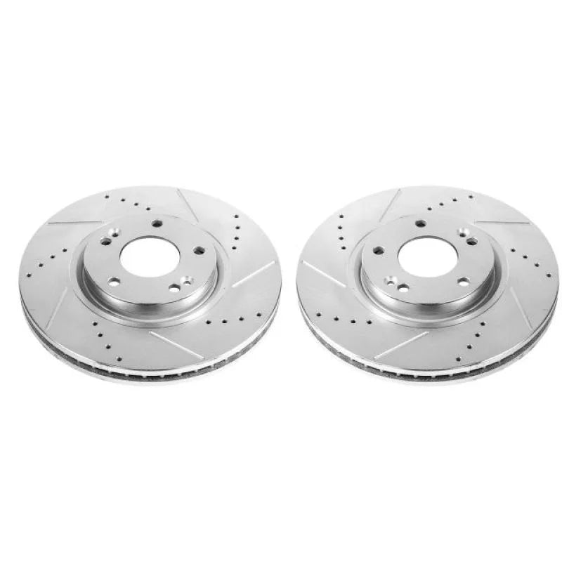 PowerStop Front Evolution Drilled & Slotted Rotors - Main Product View