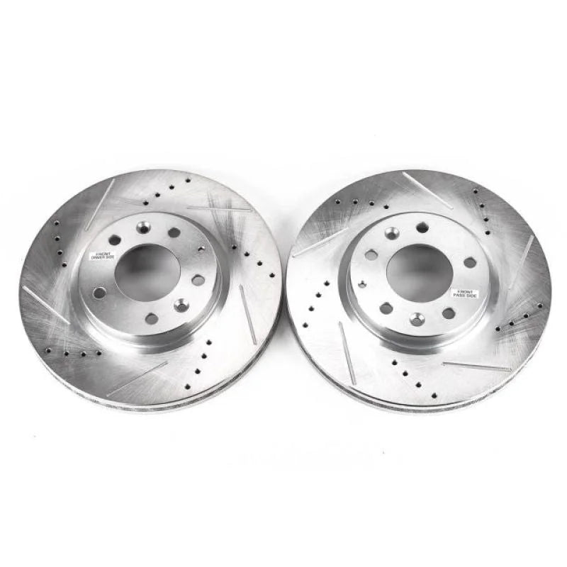 PowerStop Front Evolution Drilled & Slotted Rotors - Main Product View