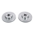 Load image into Gallery viewer, PowerStop Front Evolution Drilled &amp; Slotted Rotors - Pair fits 2007-2013 2016-2018 BMW X5 / X6 - Main Product View