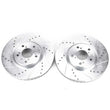 Load image into Gallery viewer, PowerStop Front Evolution Drilled &amp; Slotted Rotors - Main Product View
