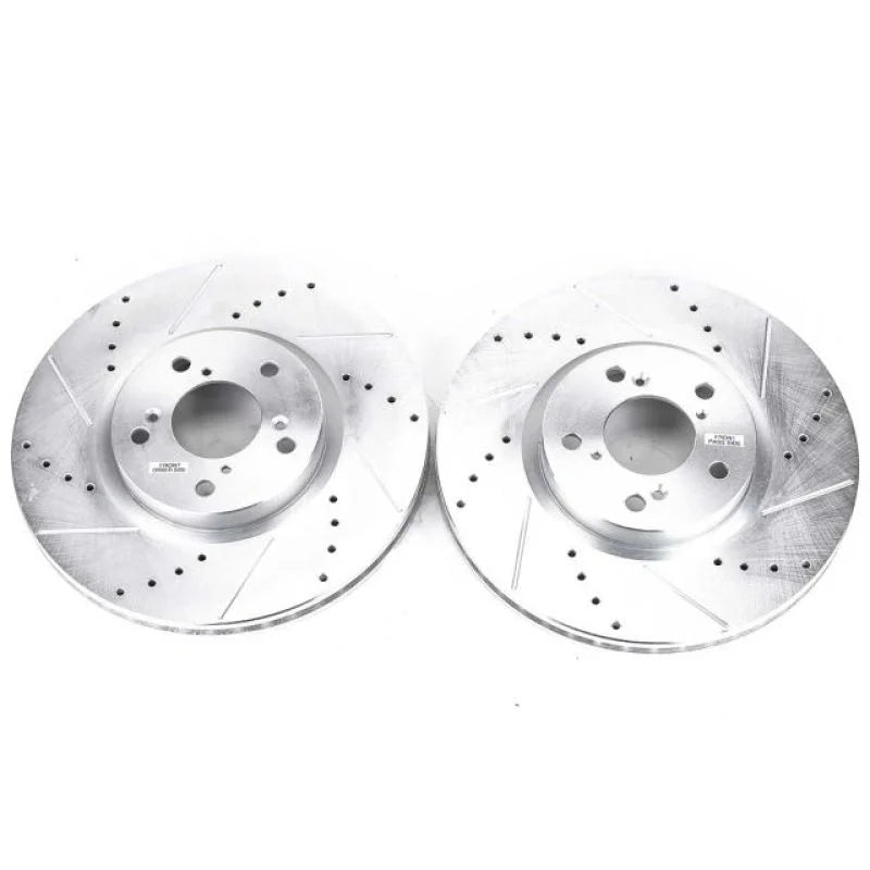 PowerStop Front Evolution Drilled & Slotted Rotors - Main Product View