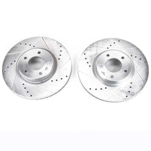 Load image into Gallery viewer, PowerStop Front Evolution Drilled &amp; Slotted Rotors - Pair fits 2007-2013 Mazda 3 Mazdaspeed - Main Product View