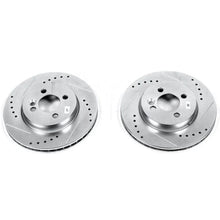 Load image into Gallery viewer, PowerStop Front Evolution Drilled &amp; Slotted Rotors - Pair fits 2007-2016 Mini Cooper - Main Product View