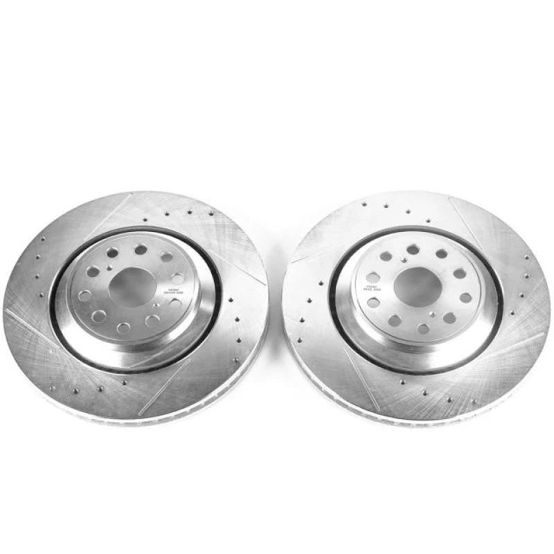PowerStop Front Evolution Drilled & Slotted Rotors - Main Product View