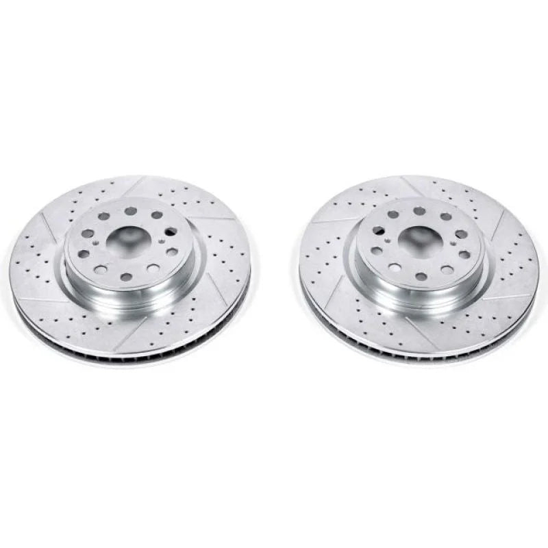 PowerStop Front Evolution Drilled & Slotted Rotors - Main Product View