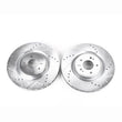 Load image into Gallery viewer, PowerStop Front Evolution Drilled &amp; Slotted Rotors - Pair fits 2008 2010-2015 Mitsubishi Lancer - Main Product View