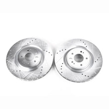 Load image into Gallery viewer, PowerStop Front Evolution Drilled &amp; Slotted Rotors - Pair fits 2008 2010-2015 Mitsubishi Lancer - Main Product View