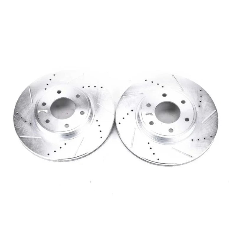 PowerStop Front Evolution Drilled & Slotted Rotors - Main Product View
