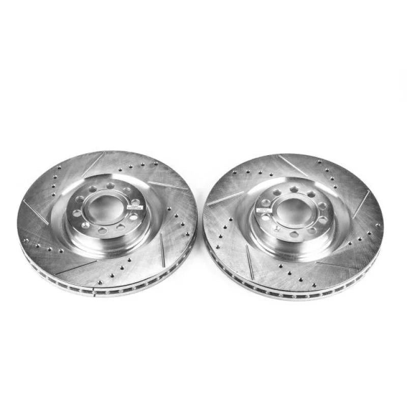 PowerStop Front Evolution Drilled & Slotted Rotors - Main Product View