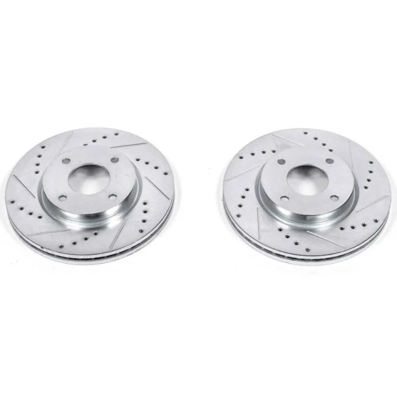 PowerStop Front Evolution Drilled & Slotted Rotors - Main Product View