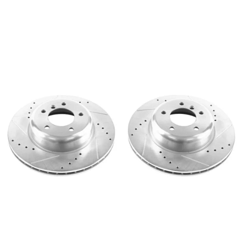 PowerStop Front Evolution Drilled & Slotted Rotors - Pair fits 2009-2016 BMW Z4 - Main Product View