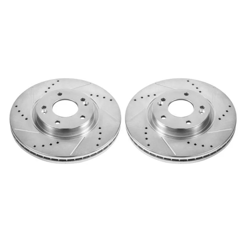 PowerStop Front Evolution Drilled & Slotted Rotors - Main Product View