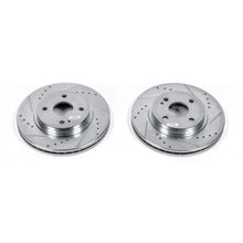 Load image into Gallery viewer, PowerStop Front Evolution Drilled &amp; Slotted Rotors - Pair fits 2011-2014 Mazda 2 SPORT - Main Product View