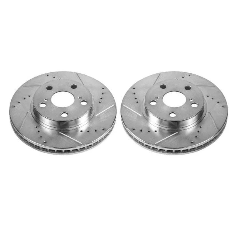 PowerStop Front Evolution Drilled & Slotted Rotors - Main Product View