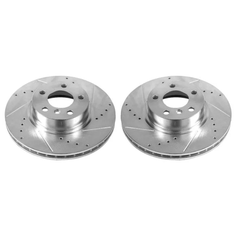 PowerStop Front Evolution Drilled & Slotted Rotors - Pair fits 2011-2018 BMW X3 / X4 - Main Product View