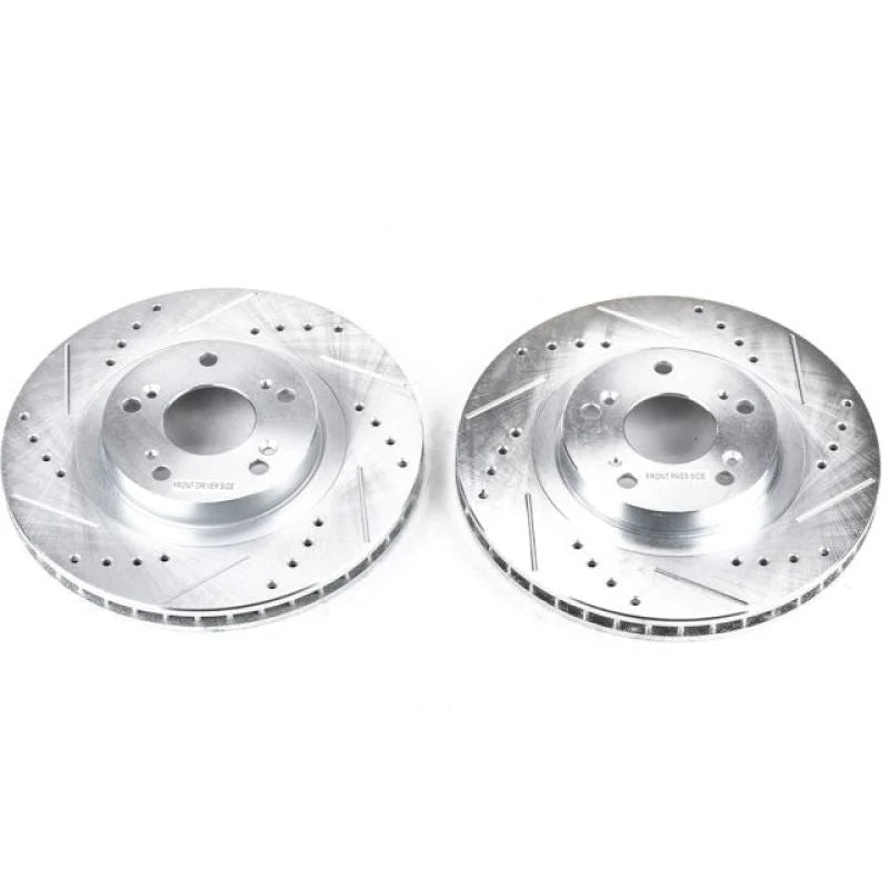 PowerStop Front Evolution Drilled & Slotted Rotors - Main Product View