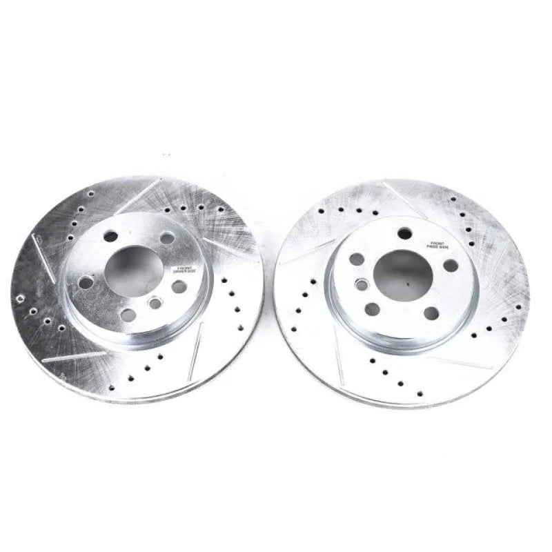 PowerStop Front Evolution Drilled & Slotted Rotors - Main Product View