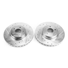 Load image into Gallery viewer, PowerStop Front Evolution Drilled &amp; Slotted Rotors - Side View