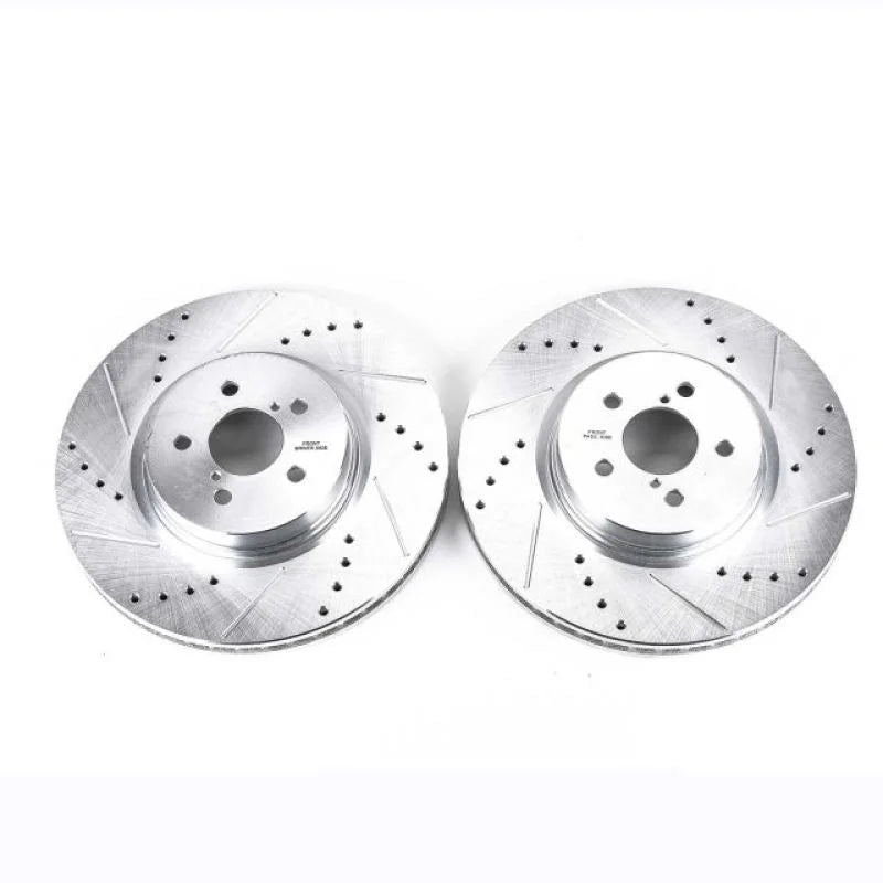 PowerStop Front Evolution Drilled & Slotted Rotors - Main Product View