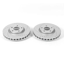 Load image into Gallery viewer, PowerStop Front Evolution Drilled &amp; Slotted Rotors - Pair fits 2014-2019 Chevrolet Corvette Stingray - Main Product View