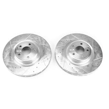 Load image into Gallery viewer, PowerStop Front Evolution Drilled &amp; Slotted Rotors - Side View