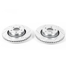 Load image into Gallery viewer, PowerStop Front Evolution Drilled &amp; Slotted Rotors - Pair fits 2015-2023 Ford Mustang - Main Product View