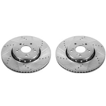 Load image into Gallery viewer, PowerStop Front Evolution Drilled &amp; Slotted Rotors - Pair fits 2016 Acura ILX / 2013-2023 Acura RDX - Main Product View