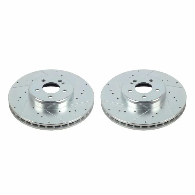 PowerStop Front Evolution Drilled & Slotted Rotors - Main Product View
