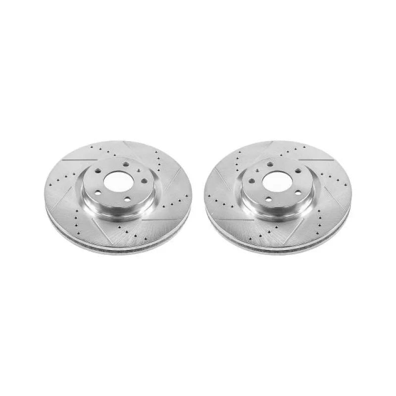 PowerStop Front Evolution Drilled & Slotted Rotors - Main Product View