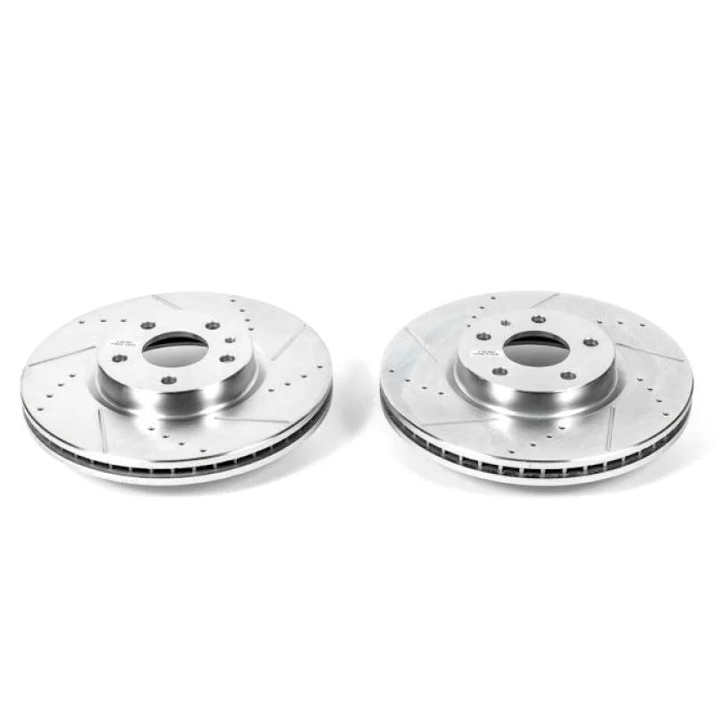 PowerStop Front Evolution Drilled & Slotted Rotors - Main Product View