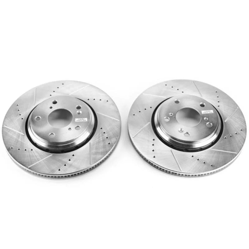 PowerStop Front Evolution Drilled & Slotted Rotors - Main Product View