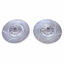 Load image into Gallery viewer, PowerStop Front Evolution Drilled &amp; Slotted Rotors - Main Product View