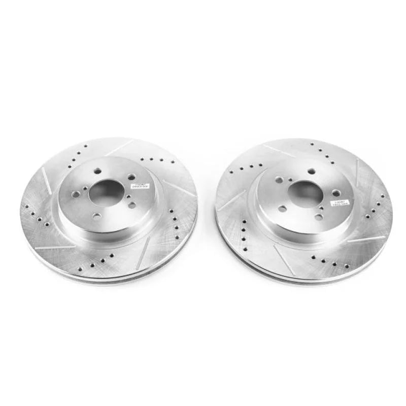 PowerStop Front Evolution Drilled & Slotted Rotors - Main Product View