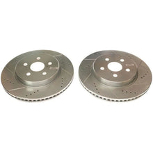 Load image into Gallery viewer, PowerStop Front Evolution Drilled &amp; Slotted Rotors - Pair fits 2019-2025 Toyota Corolla / Prius Prime - Main Product View