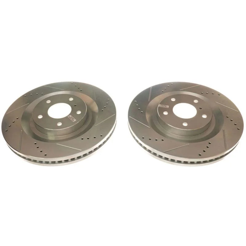 PowerStop Front Evolution Drilled & Slotted Rotors - Main Product View