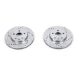 Load image into Gallery viewer, PowerStop Front Evolution Drilled &amp; Slotted Rotors - Main Product View