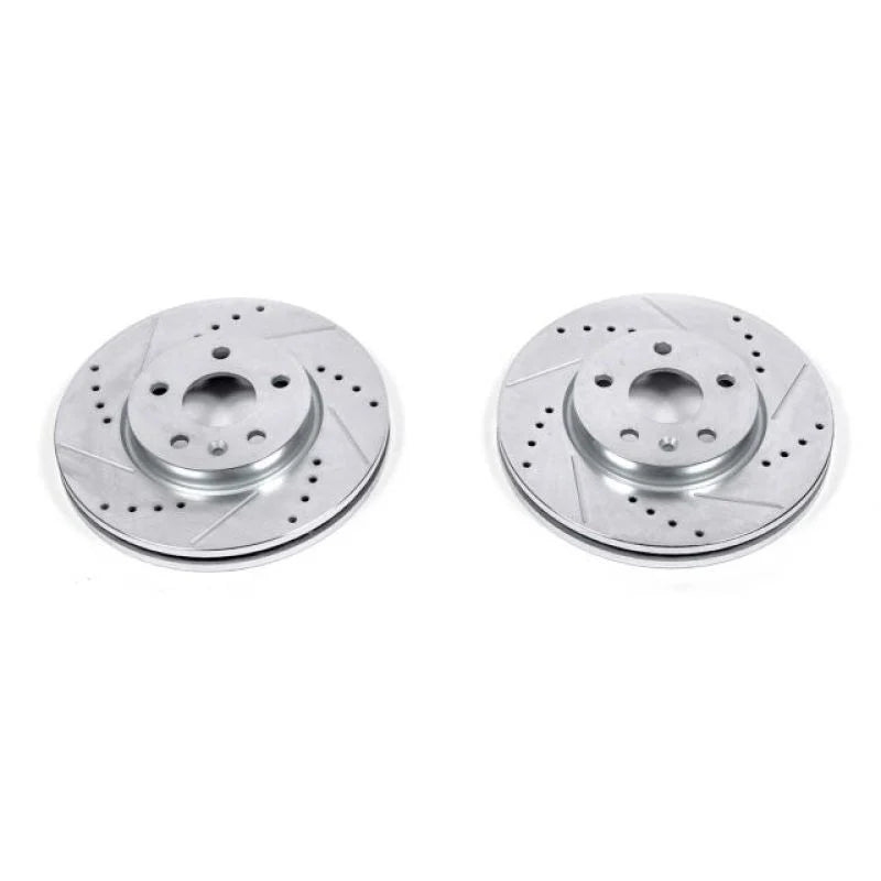PowerStop Front Evolution Drilled & Slotted Rotors - Main Product View