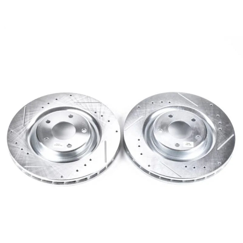 PowerStop Front Evolution Drilled & Slotted Rotors - Main Product View