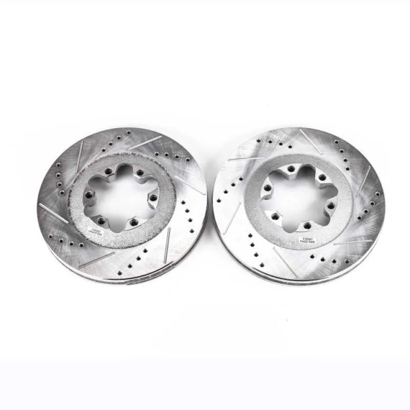 PowerStop Front Evolution Drilled & Slotted Rotors - Main Product View