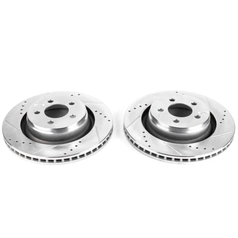 PowerStop Front Evolution Drilled & Slotted Rotors - Main Product View