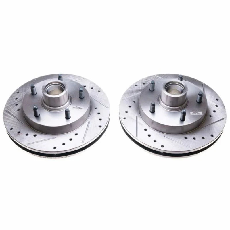 PowerStop Front Evolution Drilled & Slotted Rotors - Main Product View